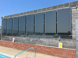 Commercial solar water heating wall mounted