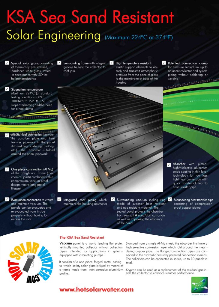 KSA Vacuum Panel Data Information Sheet